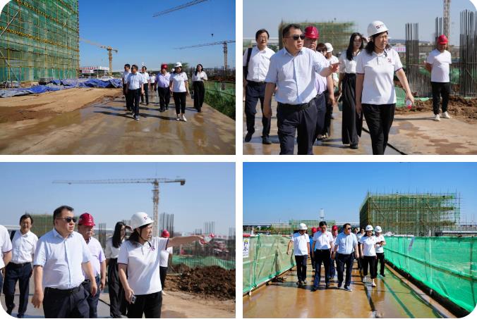 西安市委常委、高新区党工委书记马鲜萍一行视察新葡的京集团350vip8888股份制药厂草堂搬迁扩建项目施工现场